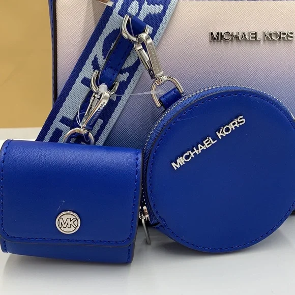 MICHAEL KORS SMALL XBODY SHOULDER BAG W TECH ELECTRIC BLUE MULTI COLOR - Picture 9 of 16